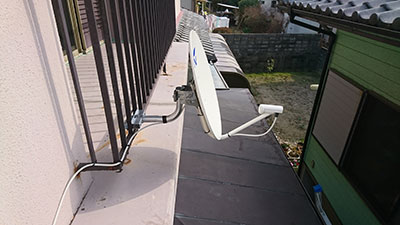 福岡市は西区の下山門で地デジアンテナ工事